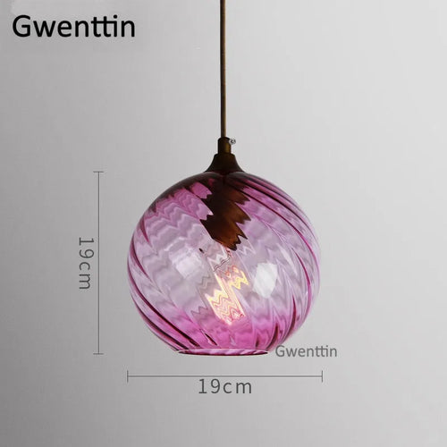 suspension moderne en verre teinté pour décoration intérieure - vue 21 sur 22