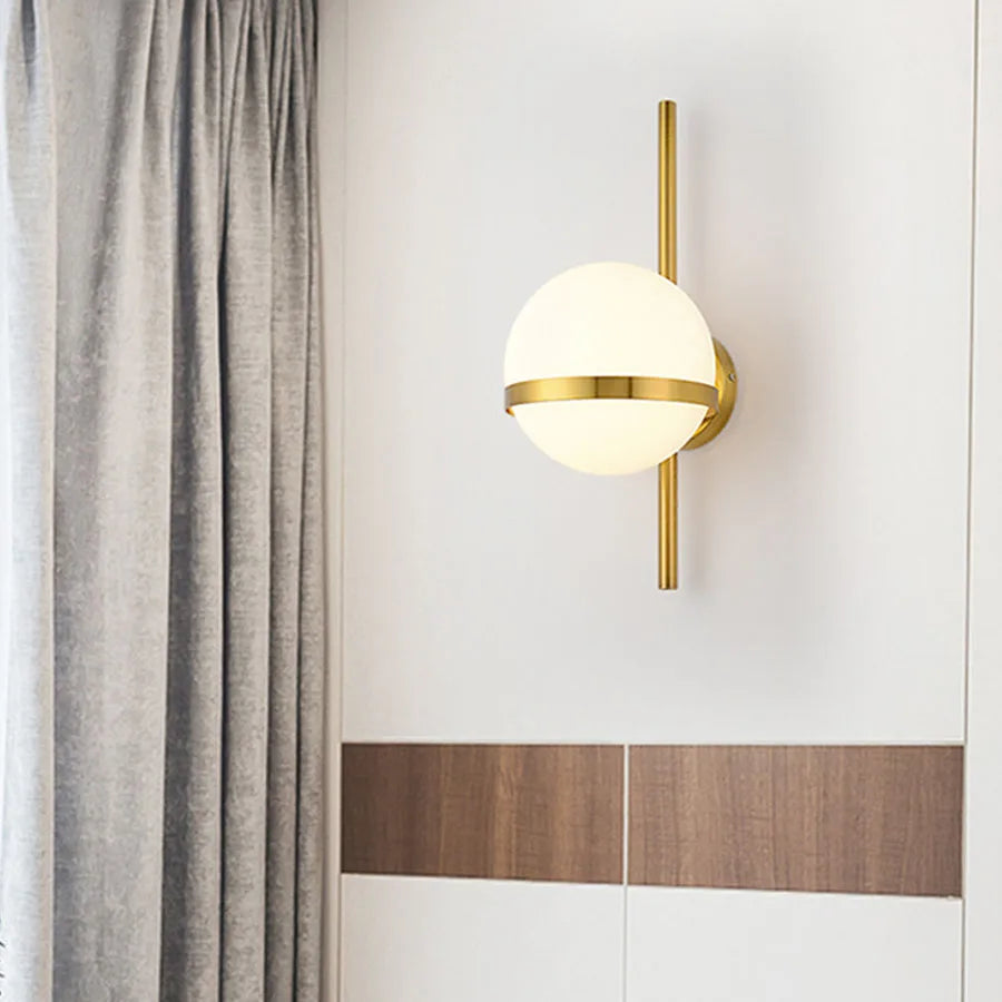 applique murale nordique minimaliste en verre pour éclairage intérieur