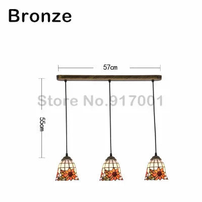 3 Heads Colorful Glass LED Pendant Lamps Light,Bedroom Suspension Hanging Ceiling Lamp - vue 15 sur 30