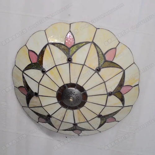 plafonnier antique en verre style tiffany pour décoration moderne - vue 5 sur 5