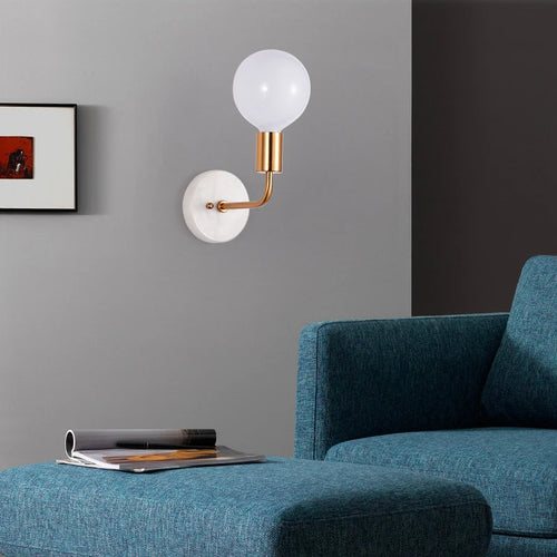 applique murale en marbre et verre design moderne nordique - vue 4 sur 6