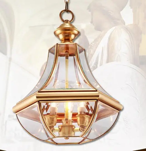 lustre en cuivre antique pour éclairage intérieur et extérieur - vue 9 sur 8