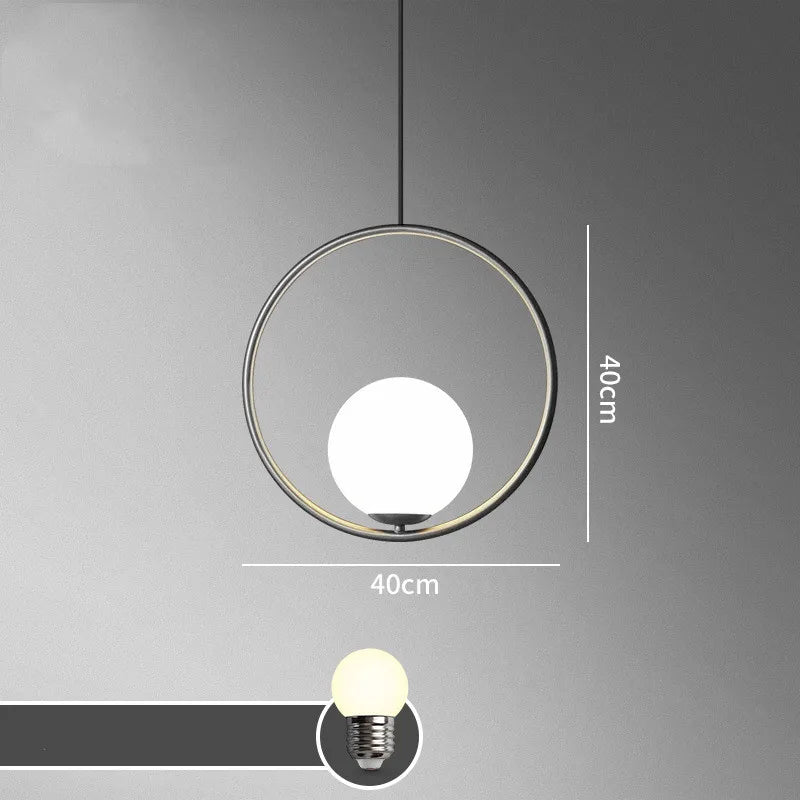 lustre à led rétro en verre pour décoration intérieure - vue 13 sur 13