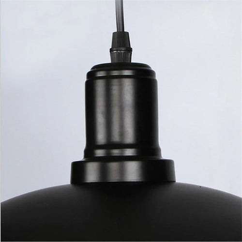 suspension industrielles vintage en métal noir led - vue 6 sur 8
