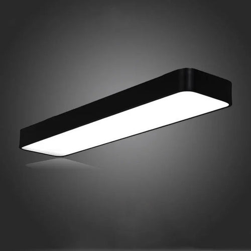 Plafonnier en bois ou noirs/blancs à LEDs carrés aux bords arrondis - vue 4 sur 6
