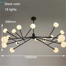 lustre design en métal doré et lampes en boules