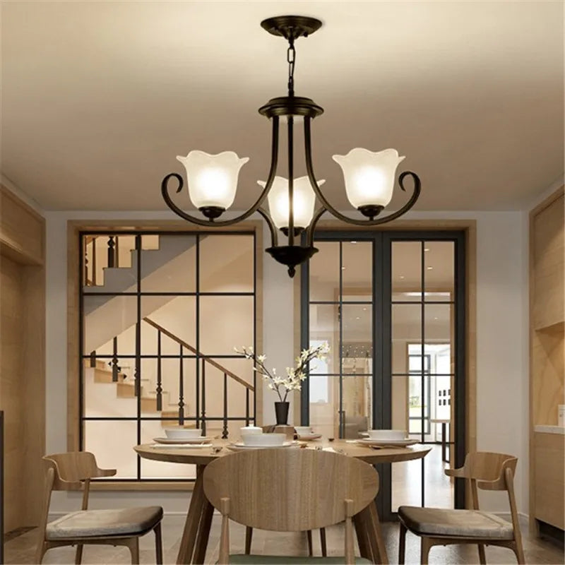 lustre suspendu en verre pour éclairage intérieur moderne - vue 3 sur 11