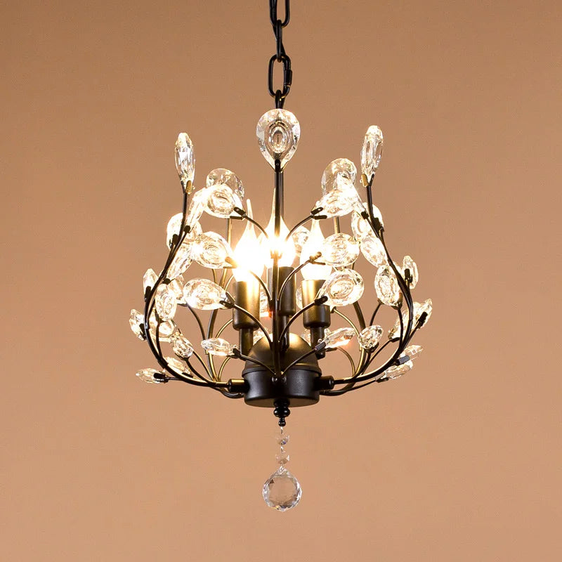 lustre en cristal rétro pour magasin créatif et original - vue 6 sur 13