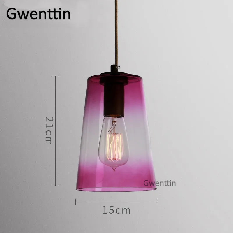 suspension moderne en verre teinté pour décoration intérieure - vue 18 sur 22