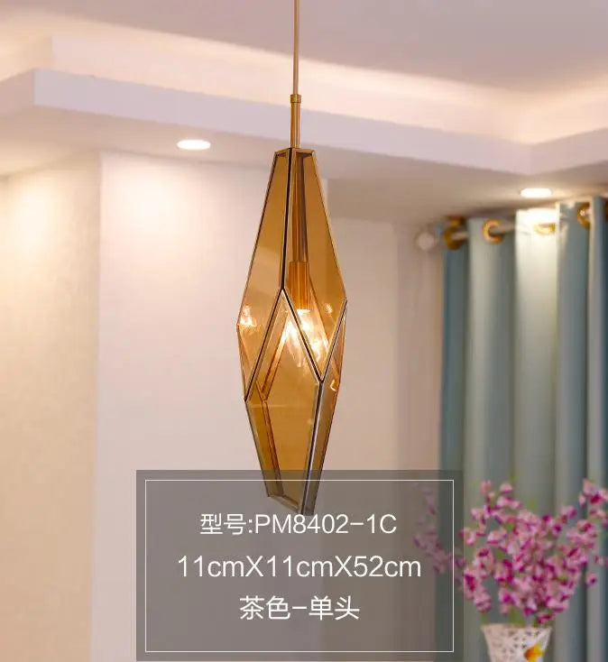 suspension art déco diamant pour éclairage intérieur et extérieur - vue 9 sur 15