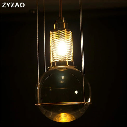 suspensions en verre cristal design nordique pour restaurants et cafés - vue 3 sur 8