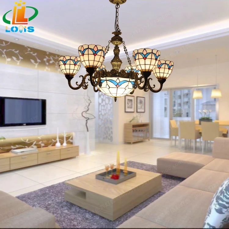 lustre moderne en verre design nordique pour décoration intérieure - vue 5 sur 9