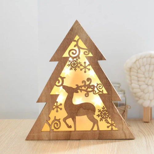 éclairage led vacances arbre noël cerf étoile décoration maison - vue 4 sur 11