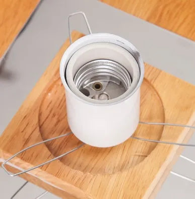 plafonnier en bois japonais style minimaliste pour intérieur - vue 7 sur 6