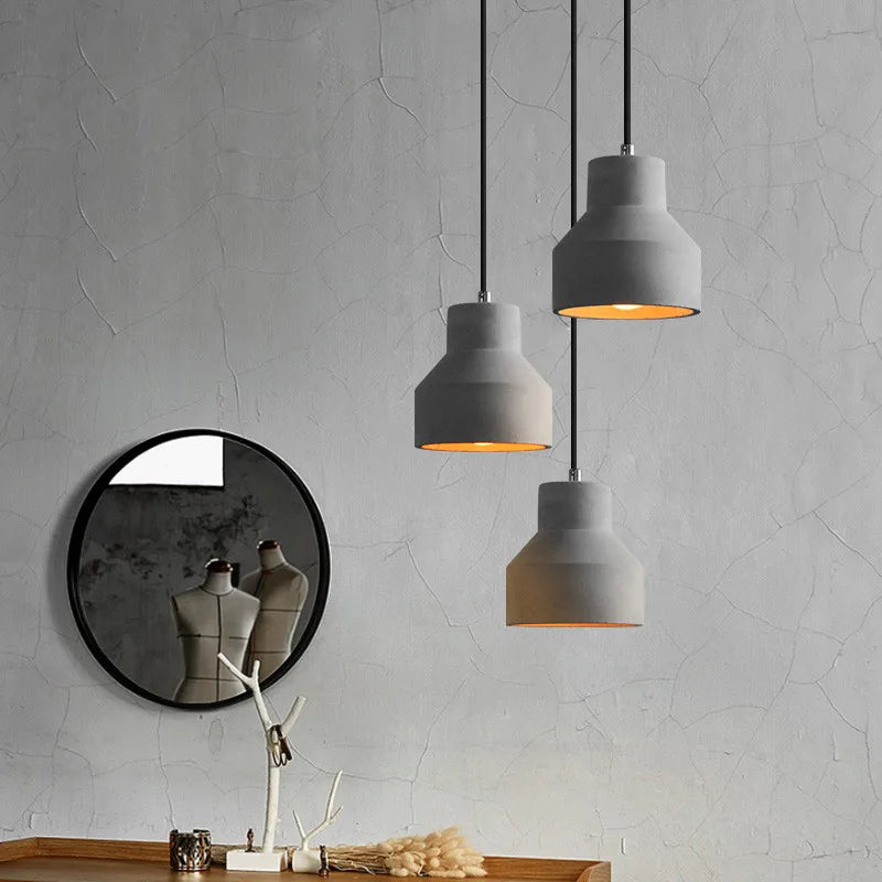gzmj suspension industriel luminaire vintage ciment pour bar café - vue 4 sur 13