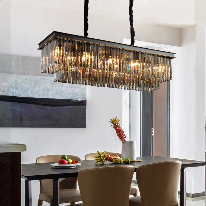 lustre moderne en cristal pour un éclairage élégant et raffiné - vue 3 sur 14