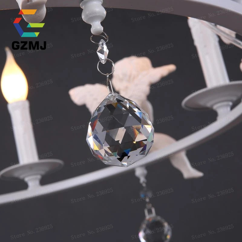 suspension rétro américaines résine bougie blanche décoration maison - vue 6 sur 8