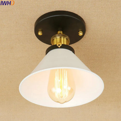 Plafonniers LED Sahde blanc pour salon chambre Edison éclairage plafonnier Vintage Plafond industriel LED Luminaria