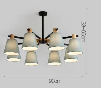 lustre à led design nordique pour éclairage suspendu moderne - vue 17 sur 17