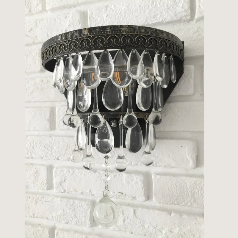 applique murale en cristal rétro pour intérieur et extérieur - vue 3 sur 7