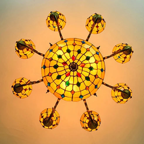 suspension en verre tiffany design élégant pour intérieur moderne - vue 7 sur 6