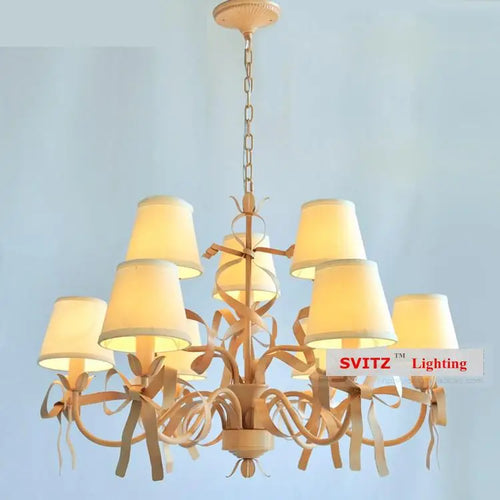 lustre à led rose pour chambre de fille décorative élégante - vue 6 sur 14