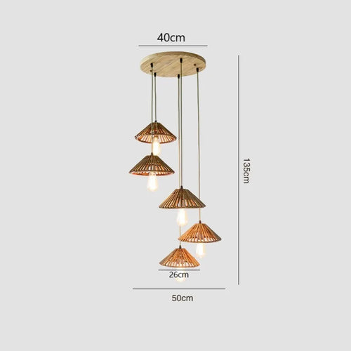 suspension en bambou style japonais pour décoration intérieure - vue 9 sur 10