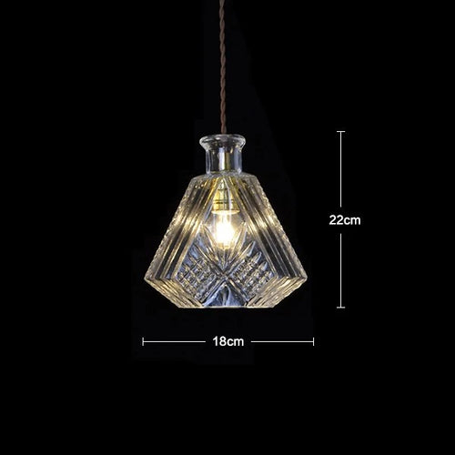 lustre nordique simple moderne industriel en verre pour bar café - vue 9 sur 10