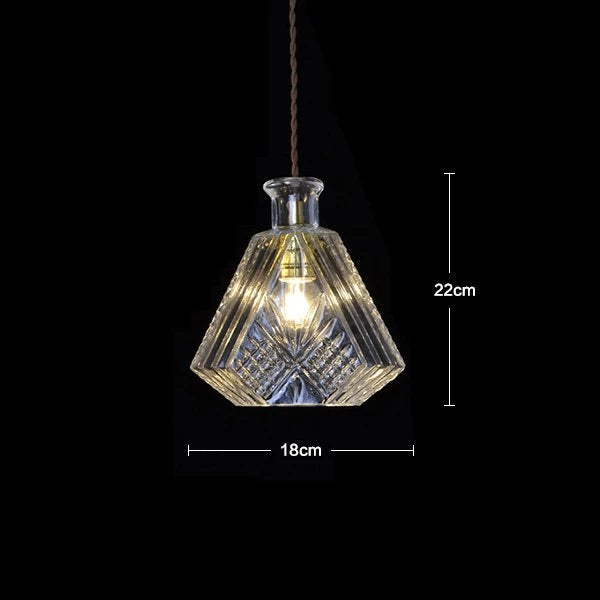 lustre nordique simple moderne industriel en verre pour bar café - vue 8 sur 10