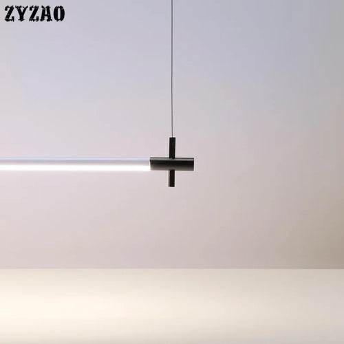 suspension moderne à bande led design minimaliste pour divers espaces - vue 5 sur 6