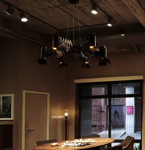 lustre industriel vintage créatif pour bar et restaurant - vue 4 sur 6