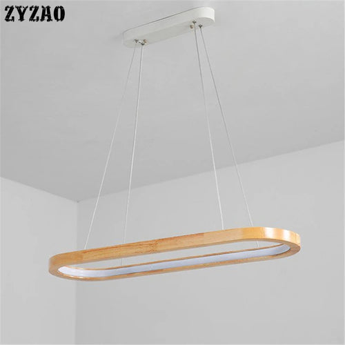 suspension en bois massif pour restaurant et bar à led - vue 5 sur 7