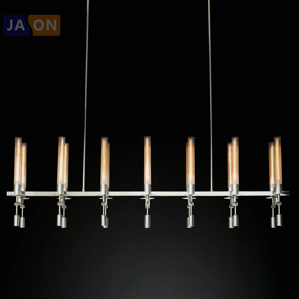 suspension vintage en fer et verre design personnalisé - vue 3 sur 12