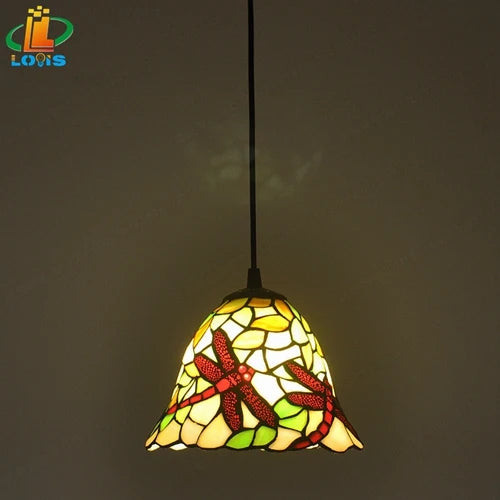 lustre en bégonia américain style tiffany pour décoration intérieure - vue 10 sur 10