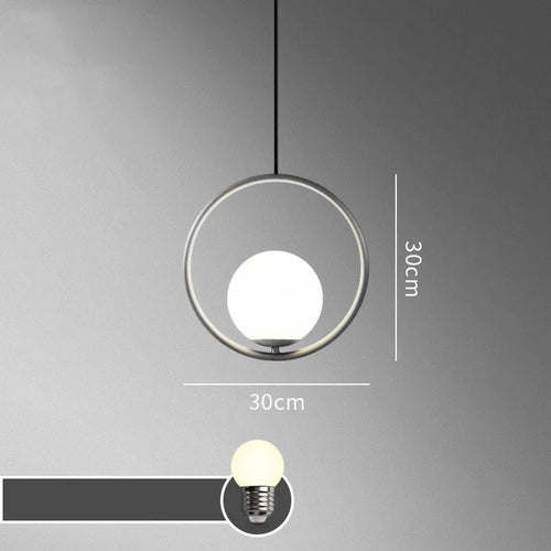 lustre à led rétro en verre pour décoration intérieure - vue 10 sur 13