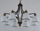 lustre vintage nordique et américain en fer forgé et verre