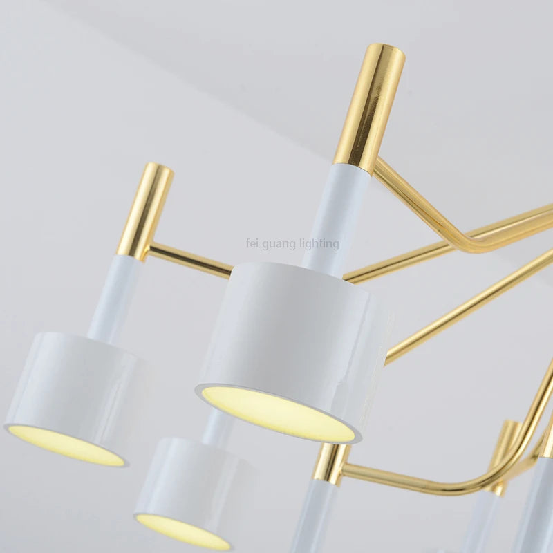 lustre noir postmoderne en métal pour cafés et restaurants - vue 6 sur 10