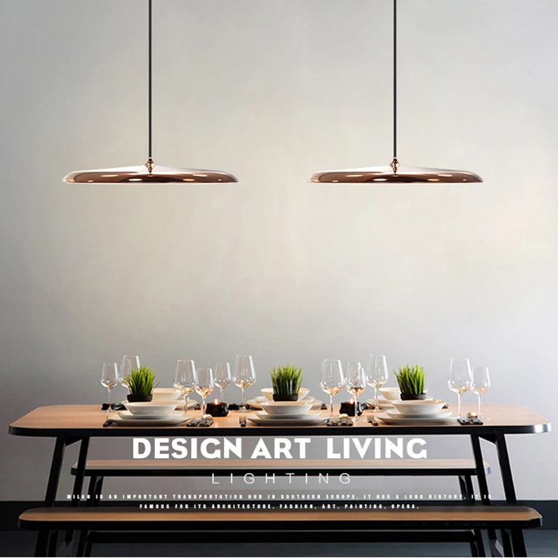 lampe suspendue led scandinave moderne design simple idéale pour bar - vue 5 sur 13
