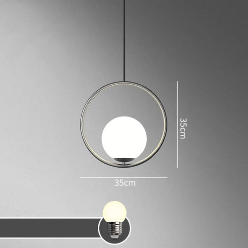 lustre à led rétro en verre pour décoration intérieure - vue 12 sur 13