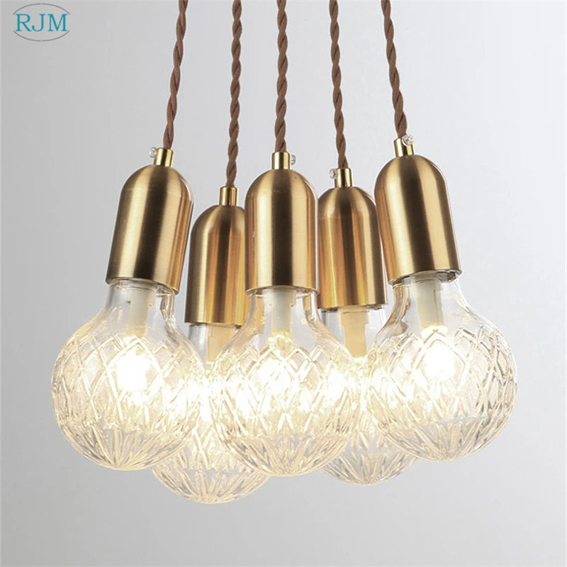 lustre suspension led créative en verre cristal postmoderne - vue 5 sur 18