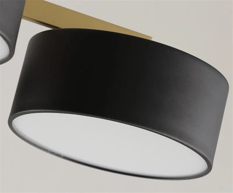 plafonnier moderne led 5 ou 10 têtes design rond acrylique métal - vue 5 sur 8