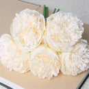 lot de 5 pivoines artificielles pour mariage et décoration intérieure