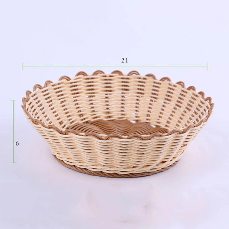 panier tissé à la main pour fruits et légumes rangement pratique - vue 6 sur 7