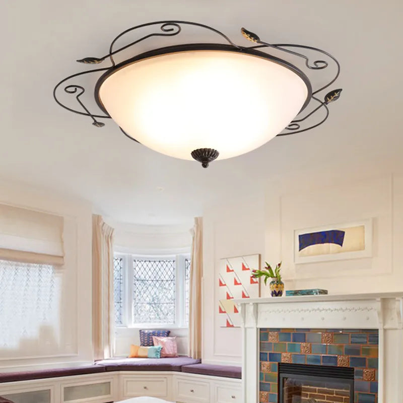 plafonnier moderne en verre style industriel pour éclairage décoratif