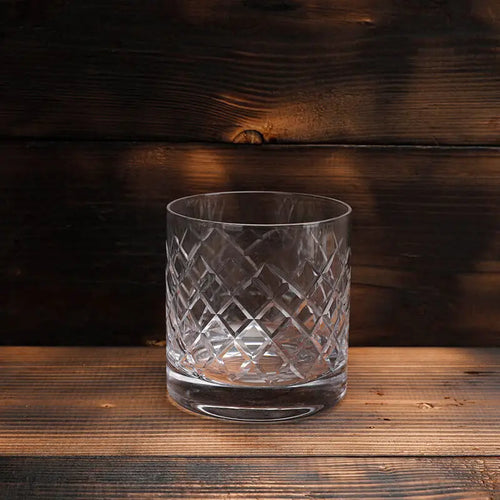 Verres whisky old fashioned motif cristal lot deux