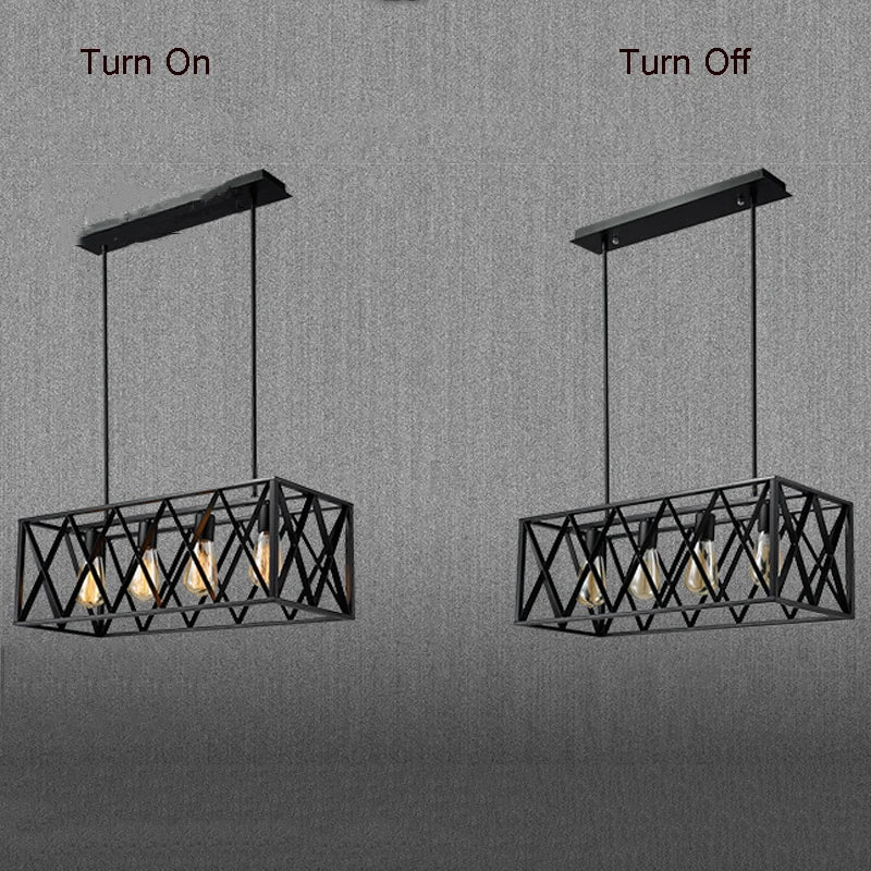 lustre loft vintage en fer pour bar club restaurant industriel - vue 10 sur 12