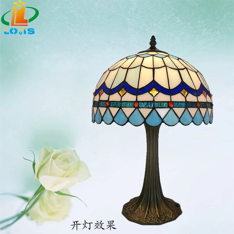 lampe de chevet style tiffany en lucite pour intérieur moderne - vue 2 sur 6