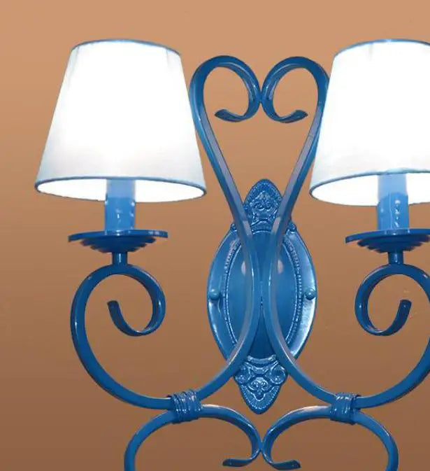applique murale antique en métal avec miroir décoratif - vue 10 sur 12