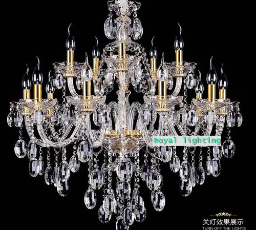 lustre en cristal moderne avec lumière design élégant - vue 10 sur 11