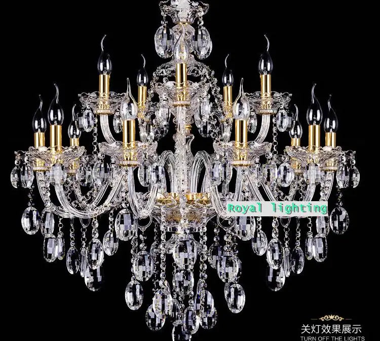 lustre en cristal moderne avec lumière design élégant - vue 9 sur 11